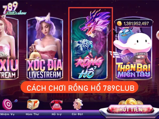 Hướng dẫn chơi rồng hổ 789club